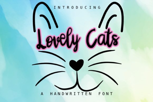 Lovely Cats Font Poster 1