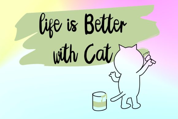 Lovely Cats Font Poster 3