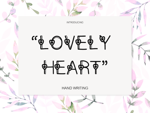 Lovely Heart Font Poster 1