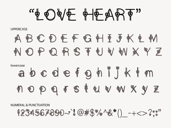 Lovely Heart Font Poster 3