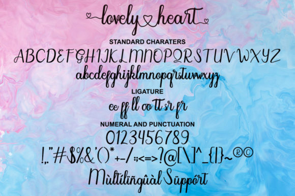 Lovely Heart Font Poster 7