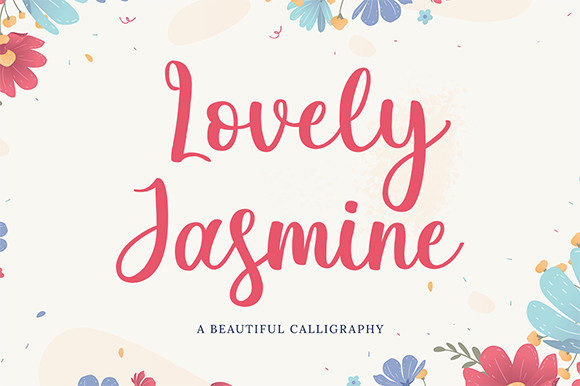 Lovely Jasmine Font Poster 1