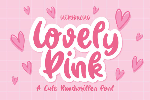 Lovely Pink Font Poster 1