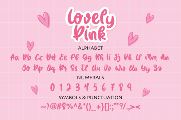 Lovely Pink Font Poster 2