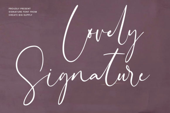 Lovely Signature Font Poster 1