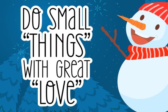 Lovely Snowy Font Poster 3