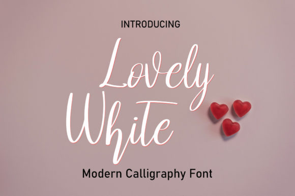 Lovely White Font Poster 1