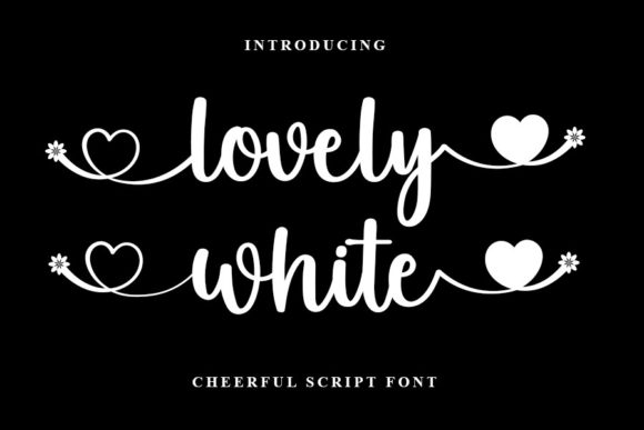 Lovely White Font Poster 1