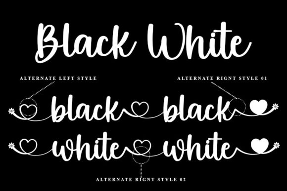Lovely White Font Poster 3