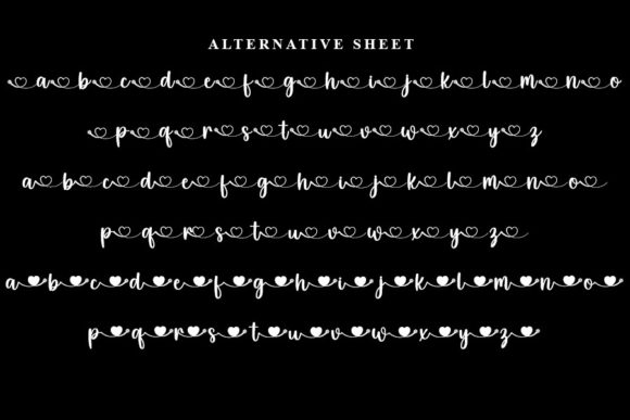 Lovely White Font Poster 6
