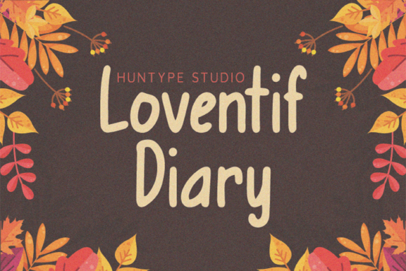 Loventif Diary Font Poster 1