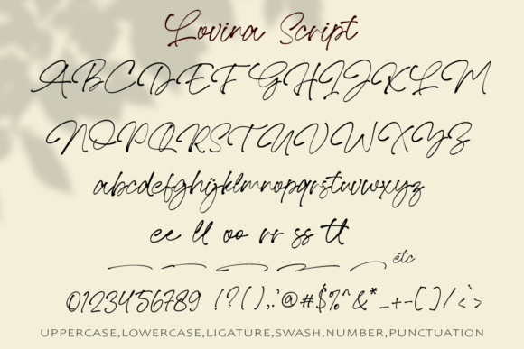 Lovina Script Font Poster 8
