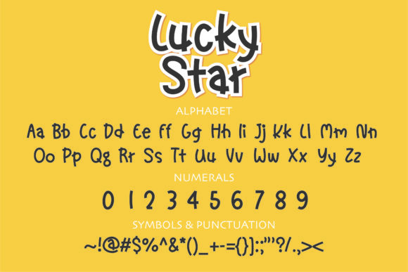 Lucky Star Font Poster 2