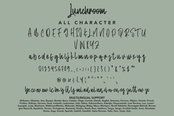 Lunchroom Font Poster 3