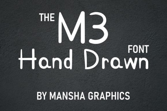 M3 Hand Drawn Font Poster 2