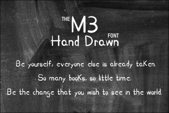 M3 Hand Drawn Font Poster 3