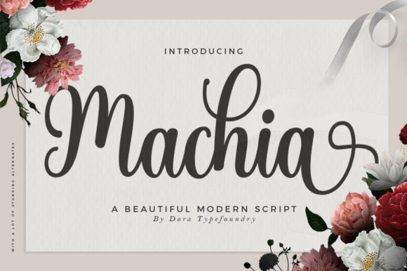 Machia Script Font Poster 1
