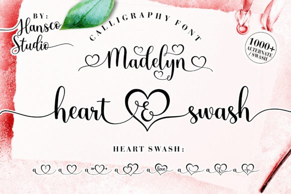 Madelyn Heart Font Poster 1