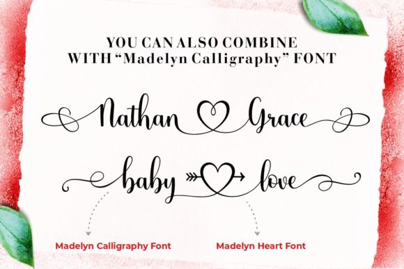 Madelyn Heart Font Poster 4