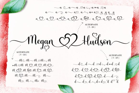 Madelyn Heart Font Poster 6