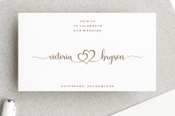 Madelyn Heart Font Poster 8