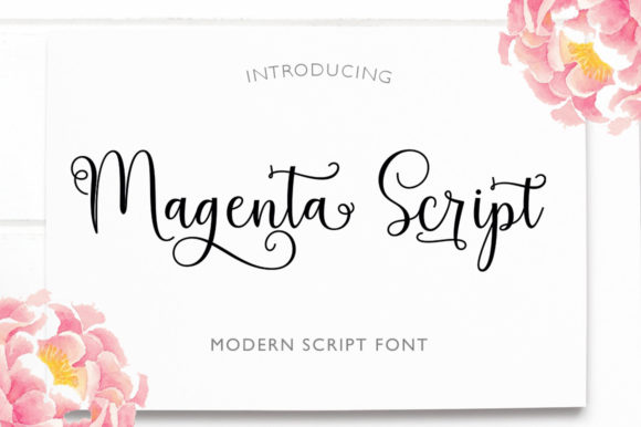 Magenta Script Font Poster 1