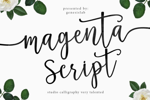 Magenta Script Font Poster 1