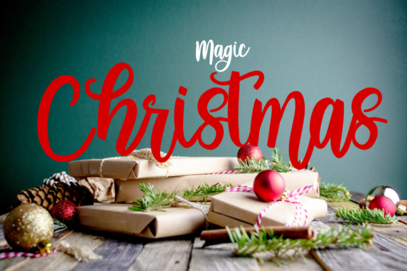 Magic Christmas Font Magic Christmas Font Poster 1