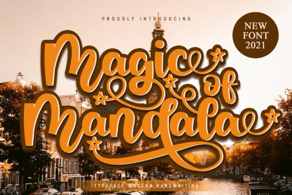 Magic of Mandala Font Poster 1