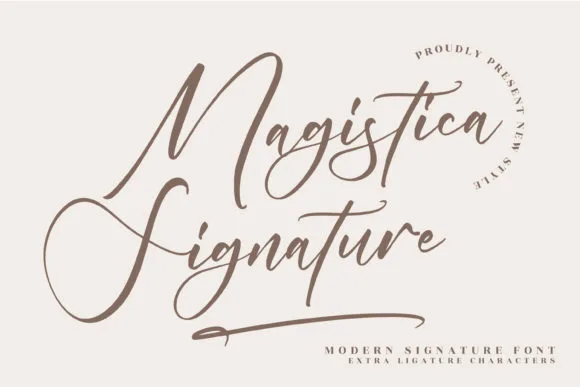 Magistica Signature Font Poster 1