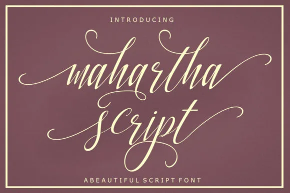 Mahartha Script Font Mahartha Script Font Poster 1