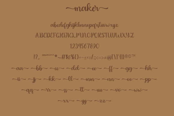 Maker Font Poster 6