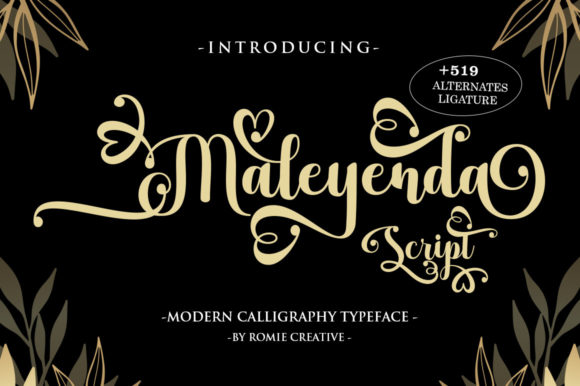 Maleyenda Script Font Poster 1