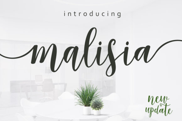 Malisia Script Font Poster 1