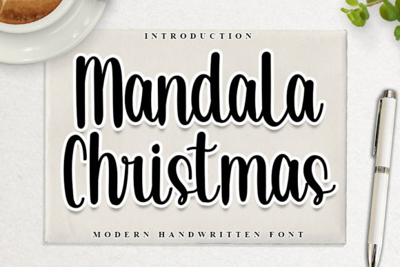 Mandala Christmas Font Poster 1