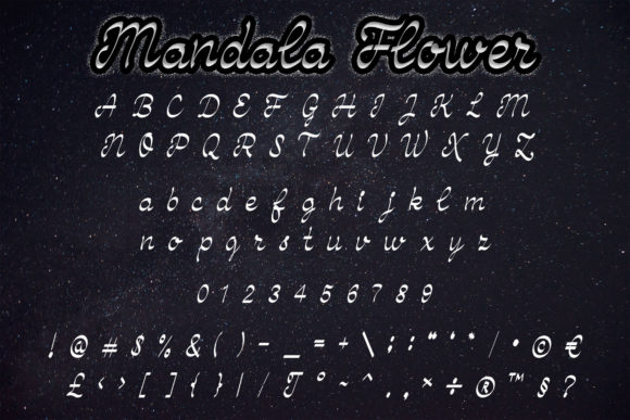 Mandala Flower Font Poster 4