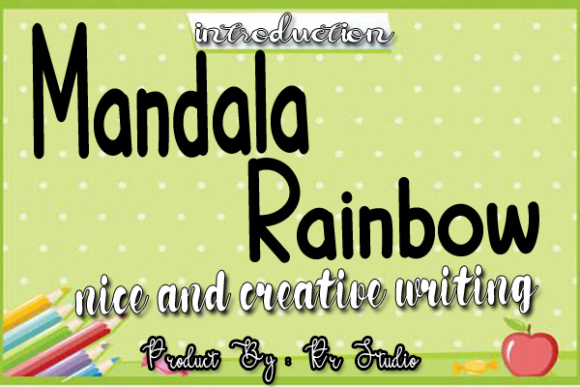 Mandala Rainbow Font Poster 1