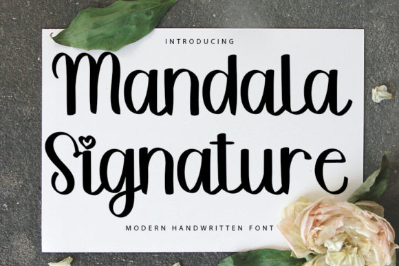 Mandala Signature Font Poster 1