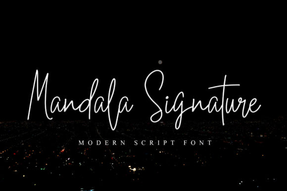 Mandala Signature Font Poster 1