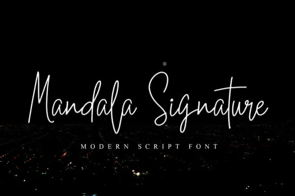 Mandala Signature Font Mandala Signature Font Poster 1