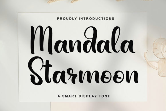 Mandala Starmoon Font Poster 1