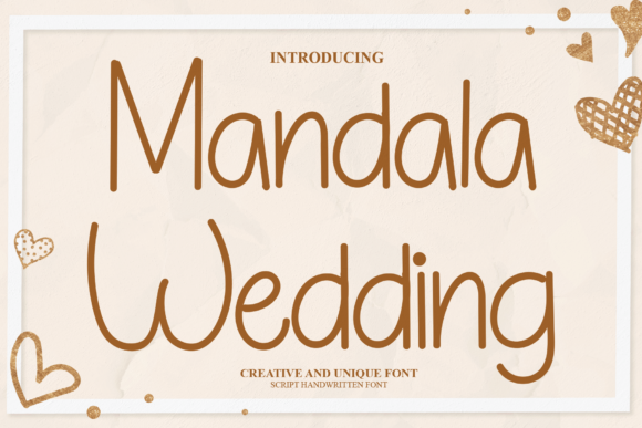 Mandala Wedding Font Poster 1