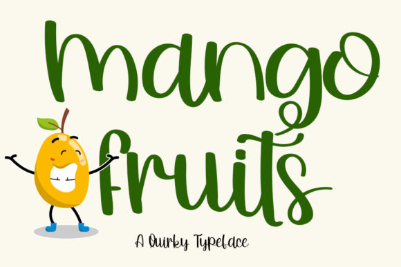 Mango Fruits Font Poster 1