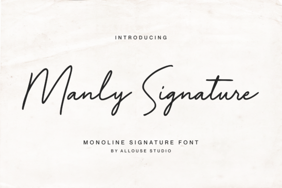 Manly Signature Font Poster 1