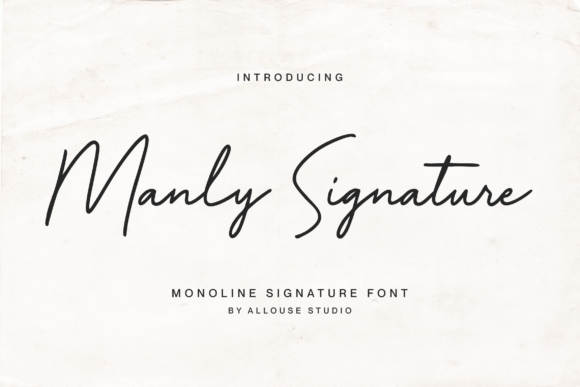 Manly Signature Font Manly Signature Font Poster 1