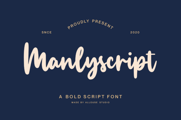 Manlyscript Font Poster 1