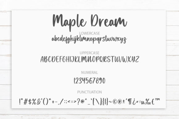 Maple Dream Font Poster 8