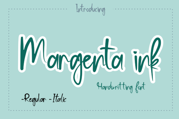 Margenta Ink Font Poster 1