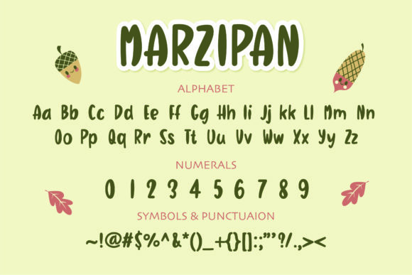 Marzipan Font Poster 2