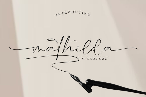 Mathilda Signature Font Poster 1